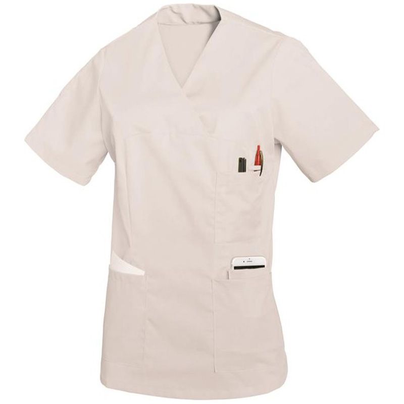 Tunique femme manches courtes blanc