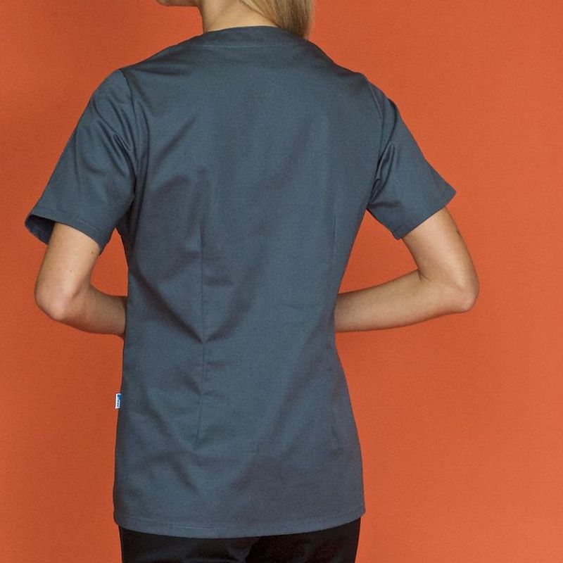 Tunique femme manches courtes gris dos