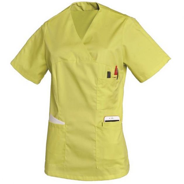 Tunique femme manches courtes vert d'eau face 