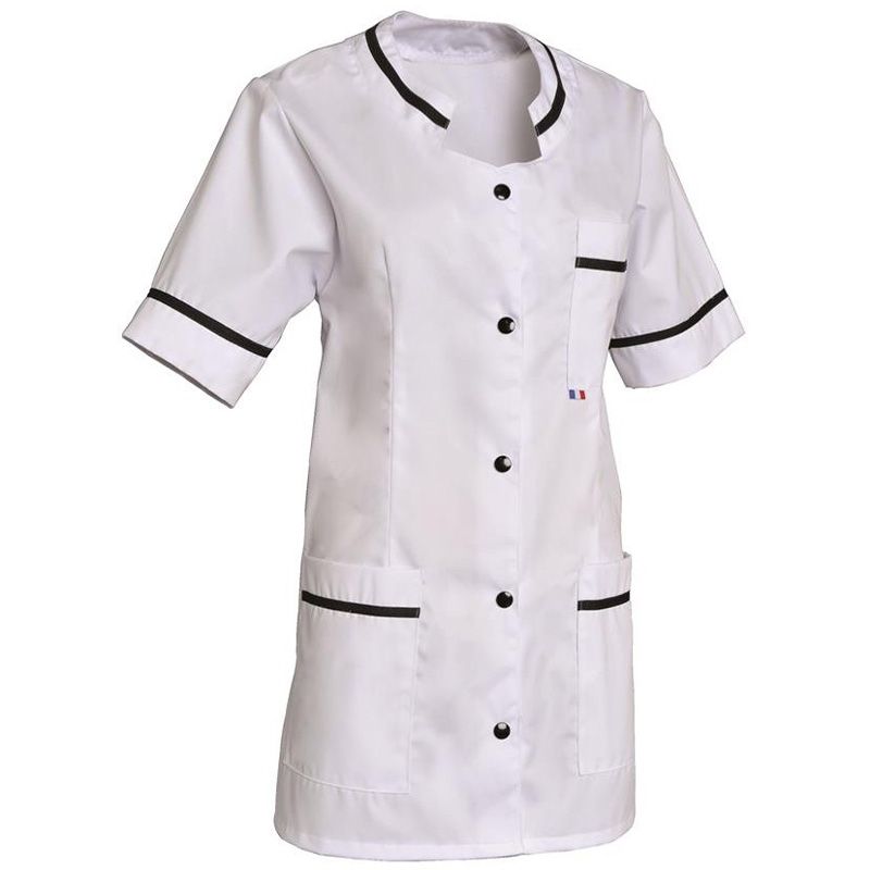 Tuniques design bicolore blanc face