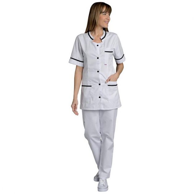 Tuniques design bicolore blanc porté