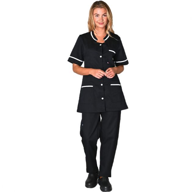 Tuniques design bicolore noir porté