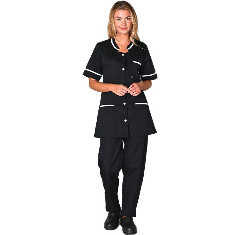 Tuniques design bicolore noir porté