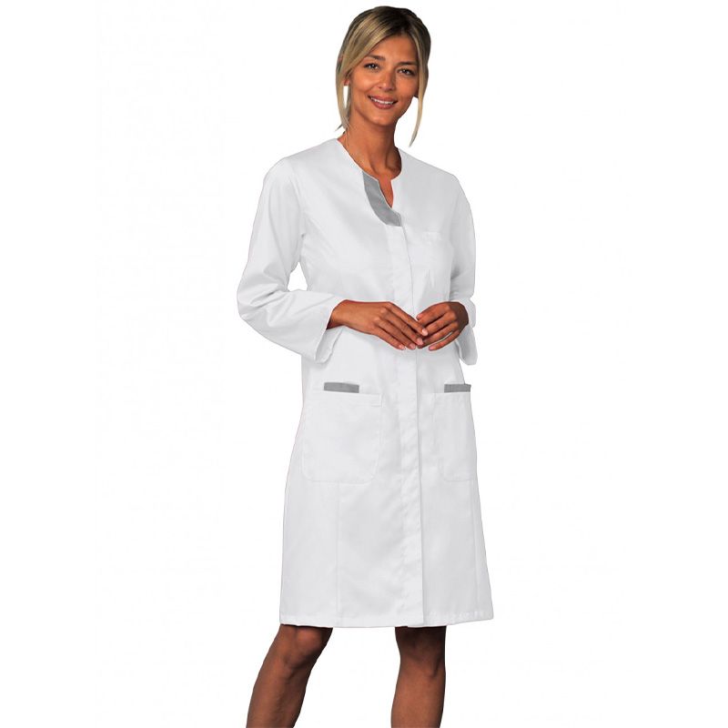 Blouse manches réglables blanc porté