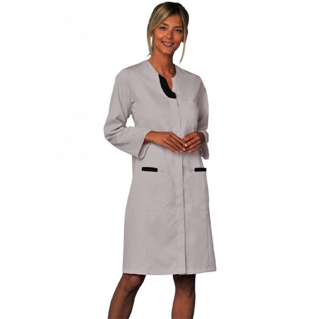 Blouse manches réglables gris porté