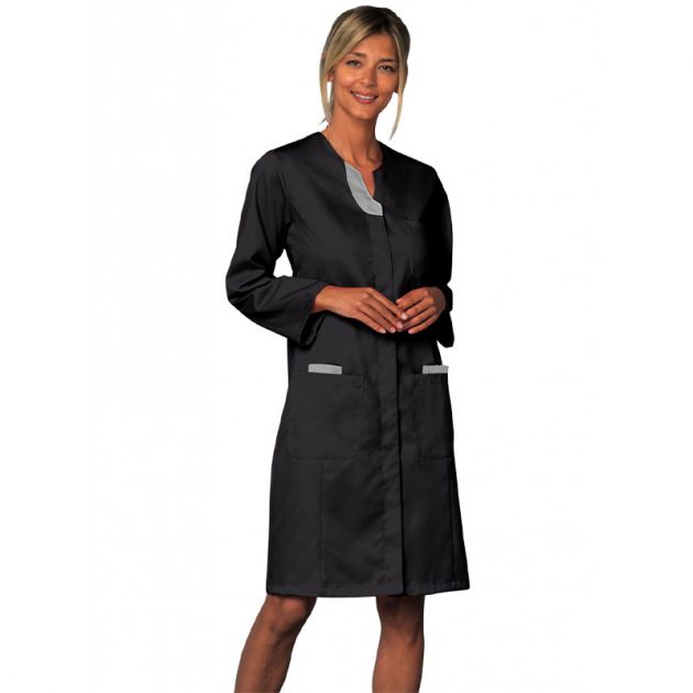 Blouse manches réglables noir porté