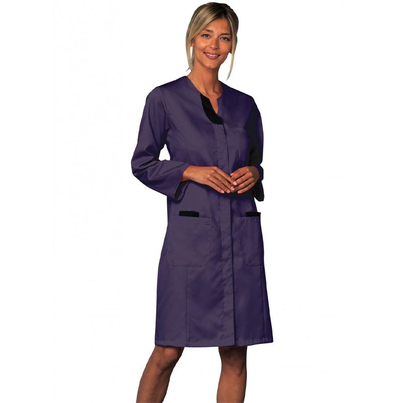 Blouse manches réglables violet porté