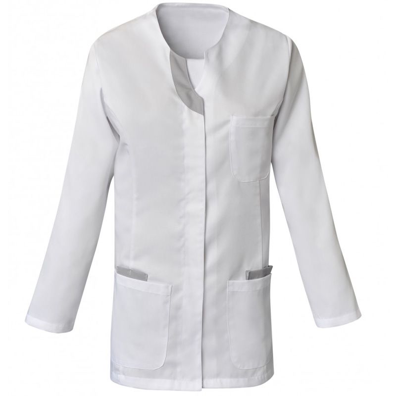 Tunique manches réglables encolure goutte blanc face