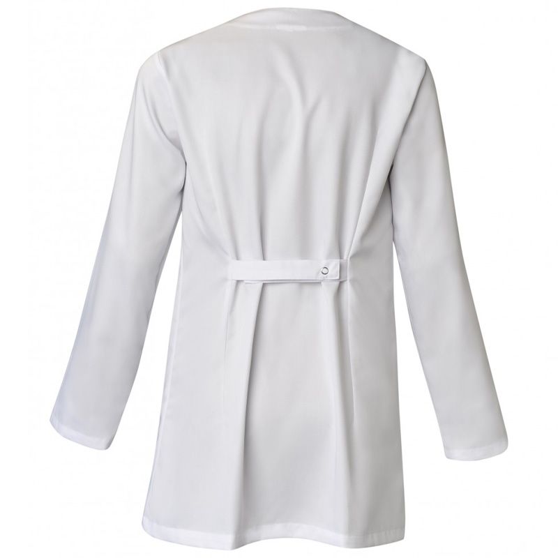 Tunique manches réglables encolure goutte blanc dos