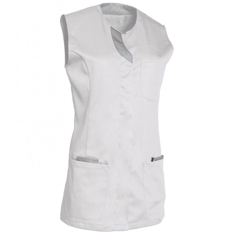 Tunique sans manches encolure goutte blanc quart