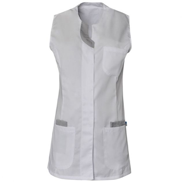 Tunique sans manches encolure goutte blanc face