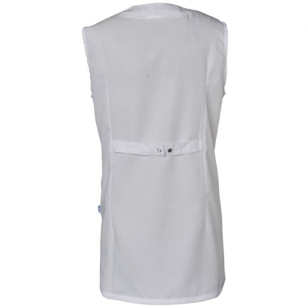 Tunique sans manches encolure goutte blanc dos