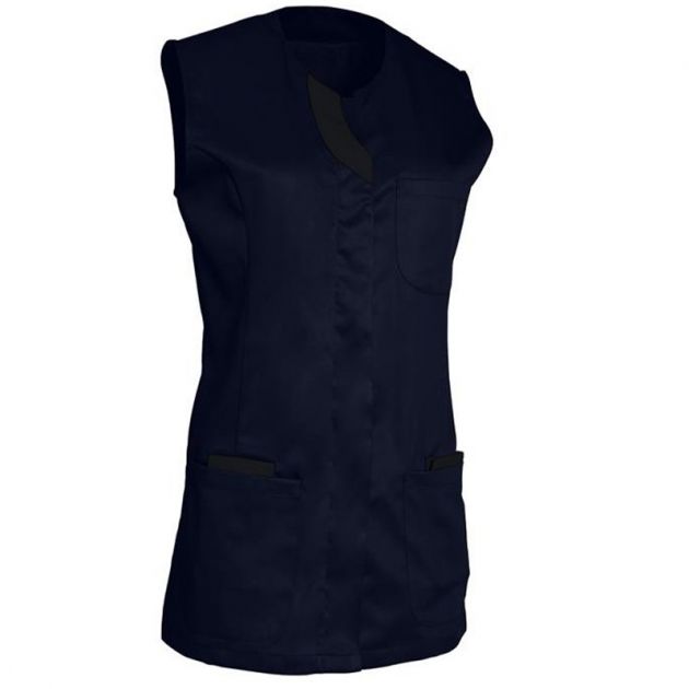 Tunique sans manches encolure goutte bleu marine