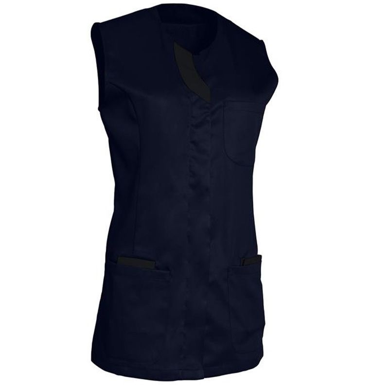 Tunique sans manches encolure goutte bleu marine