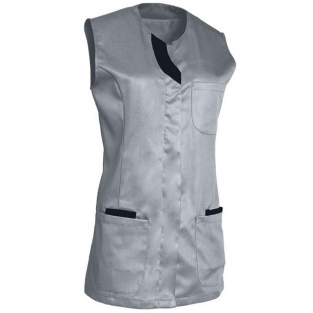 Tunique sans manches encolure goutte gris