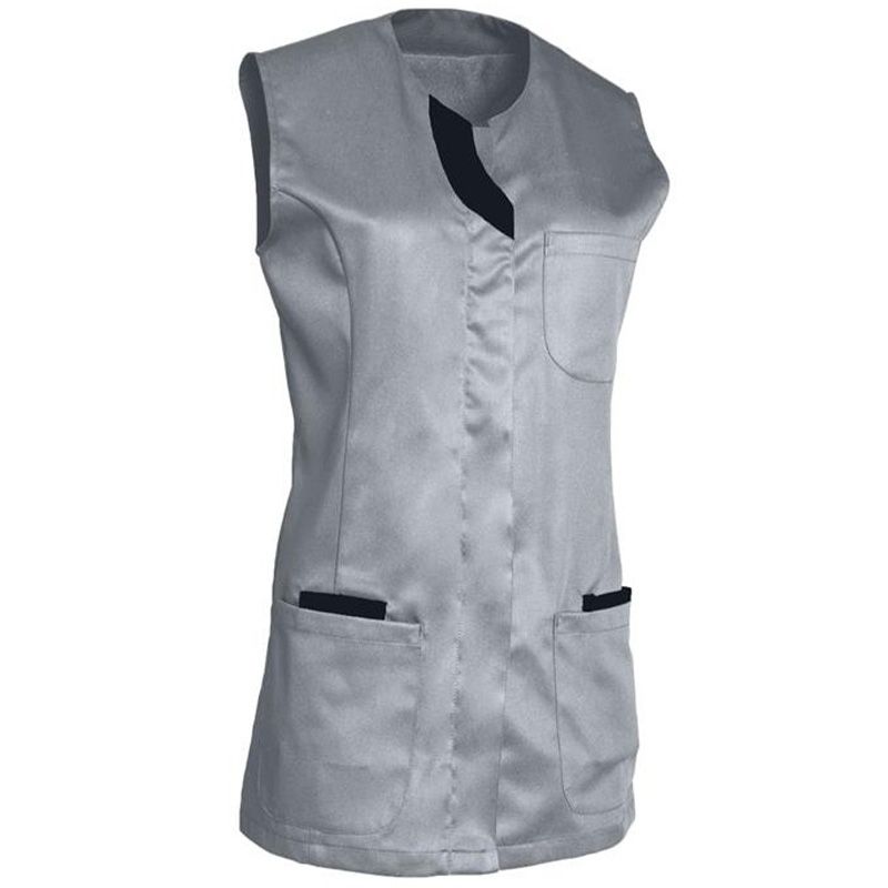 Tunique sans manches encolure goutte gris