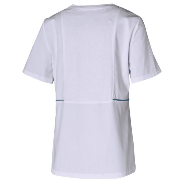 Tunique femme avec fermeture zippée blanc dos