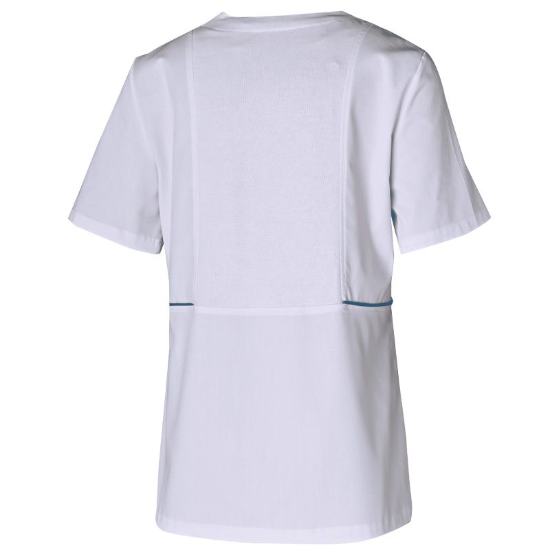 Tunique femme avec fermeture zippée blanc dos