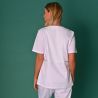 Tunique femme avec fermeture zippée blanc porté dos
