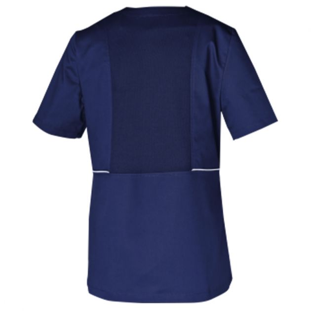 Tunique femme avec fermeture zippée bleu marine dos