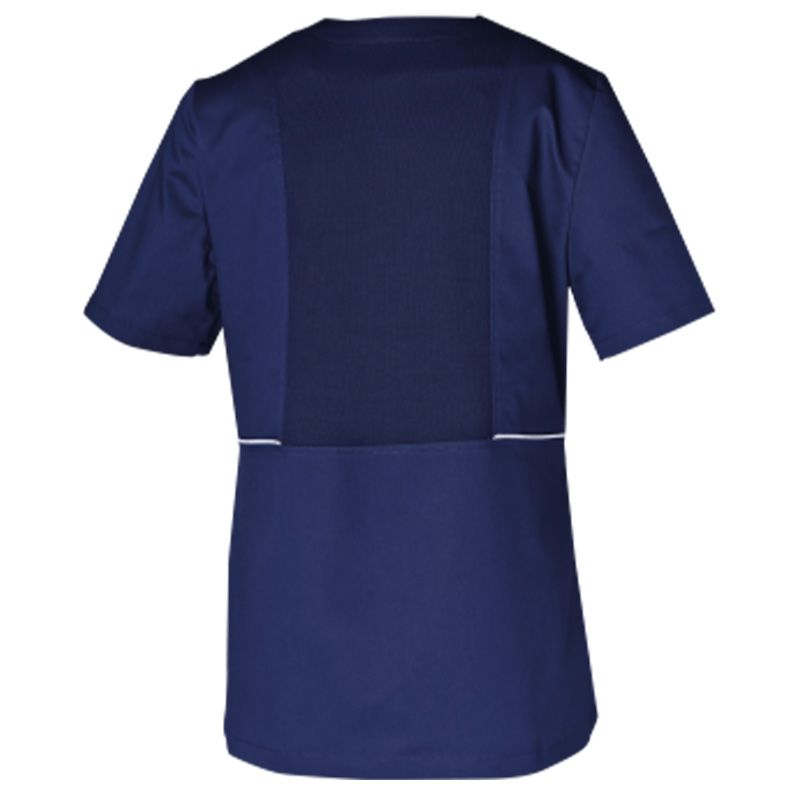 Tunique femme avec fermeture zippée bleu marine dos