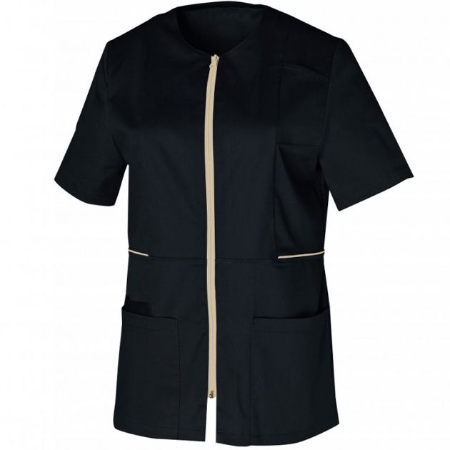 Tunique femme avec fermeture zippée noir