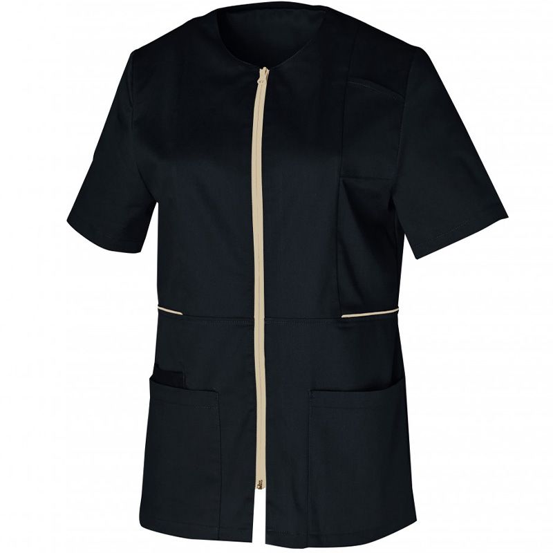 Tunique femme avec fermeture zippée noir