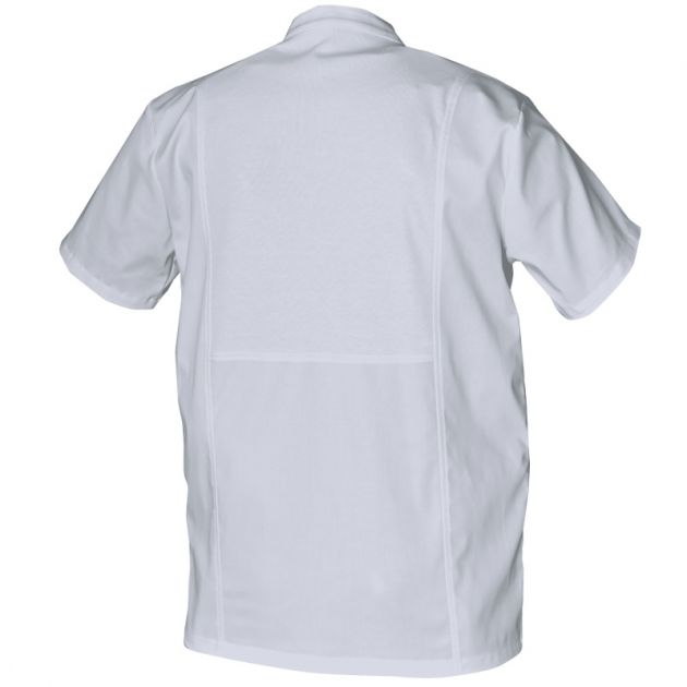 Tunique homme avec fermeture zippée blanc dos