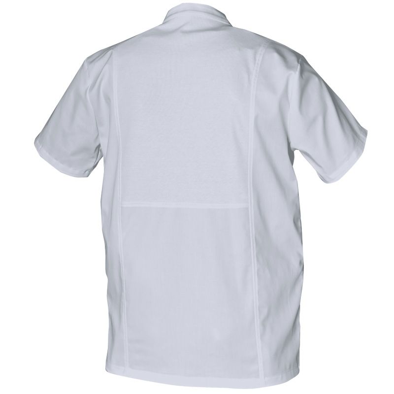 Tunique homme avec fermeture zippée blanc dos