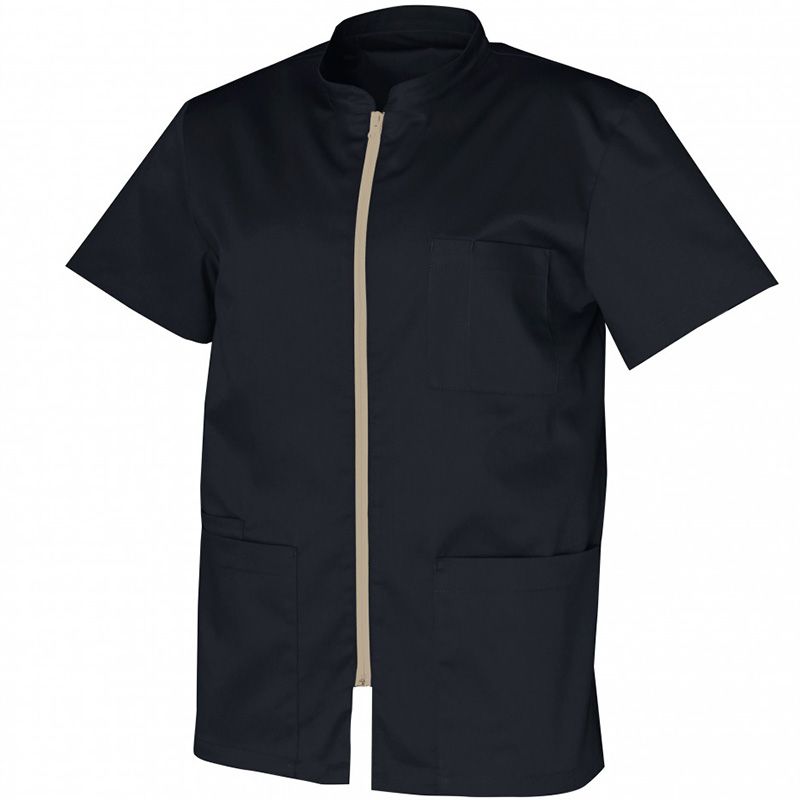 Tunique homme avec fermeture zippée noir