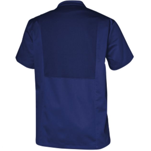 Tunique homme avec fermeture zippée bleu dos