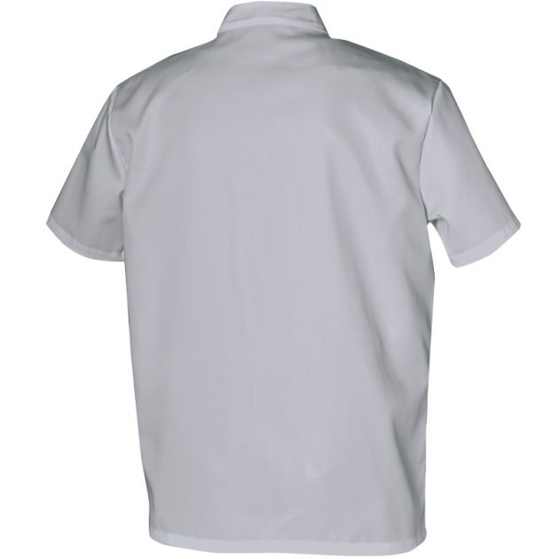 Tunique homme col officier blanc dos