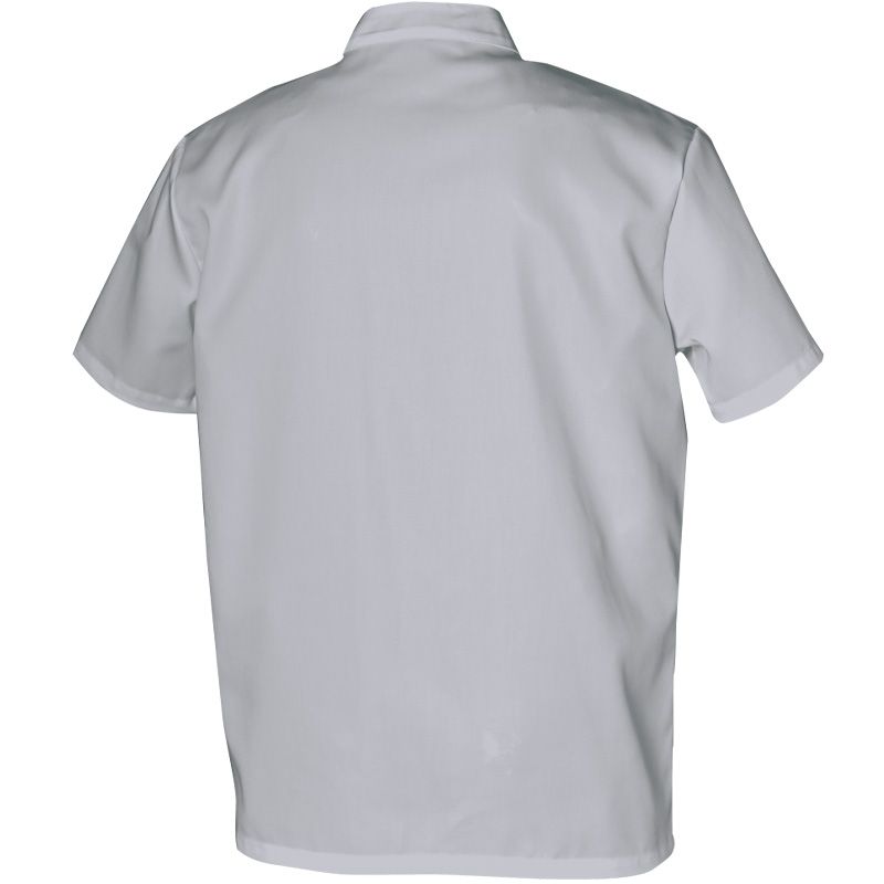 Tunique homme col officier blanc dos