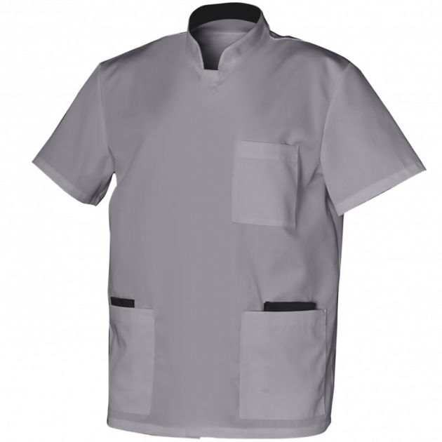 Tunique homme col officier gris