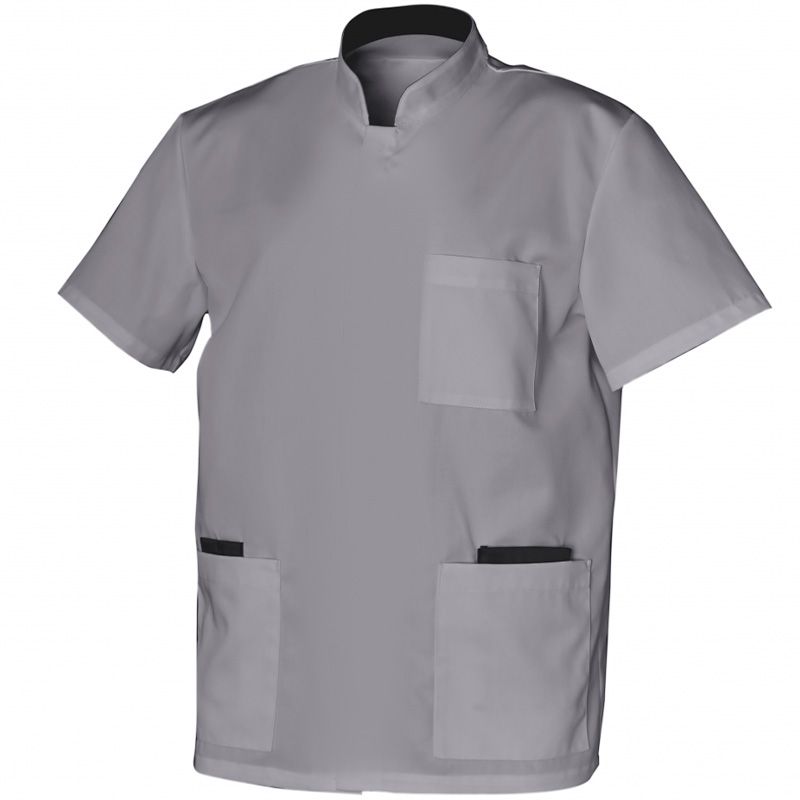 Tunique homme col officier gris