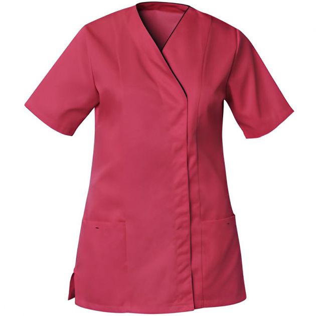 Tunique col V rose face