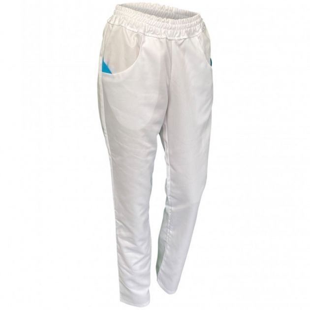 Pantalon en matières récyclées blanc face