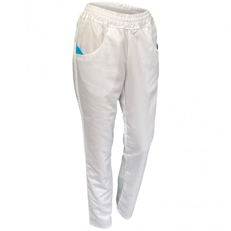 Pantalon en matières récyclées blanc face