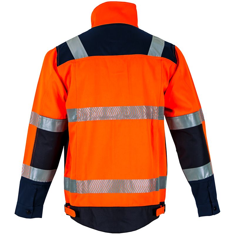 Veste de travail haute visibilité à col montant