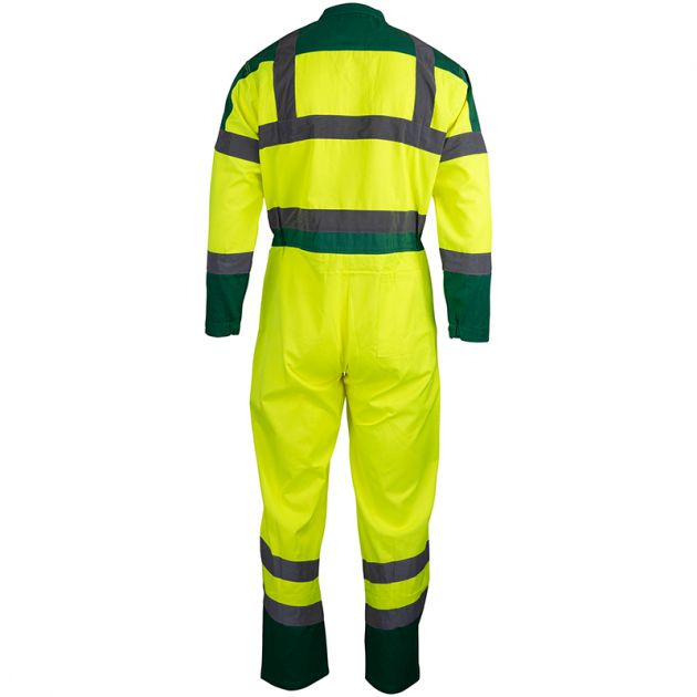 Combinaison 2 zips bicolore jaune