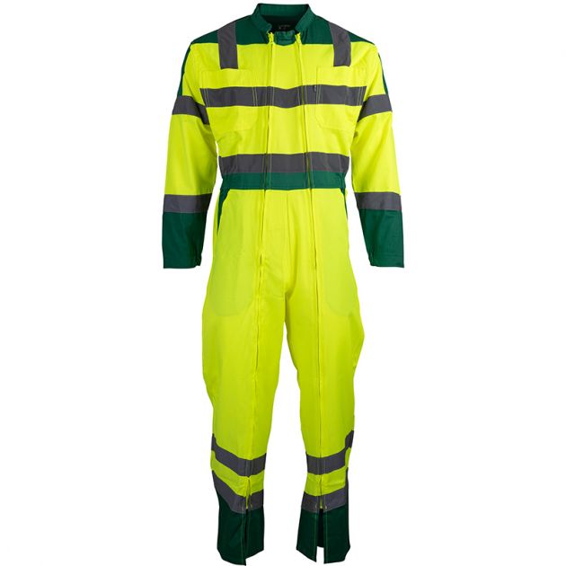 Combinaison 2 zips bicolore jaune