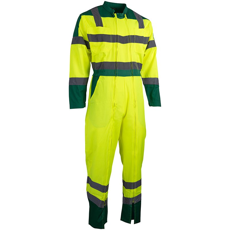 Combinaison 2 zips bicolore jaune