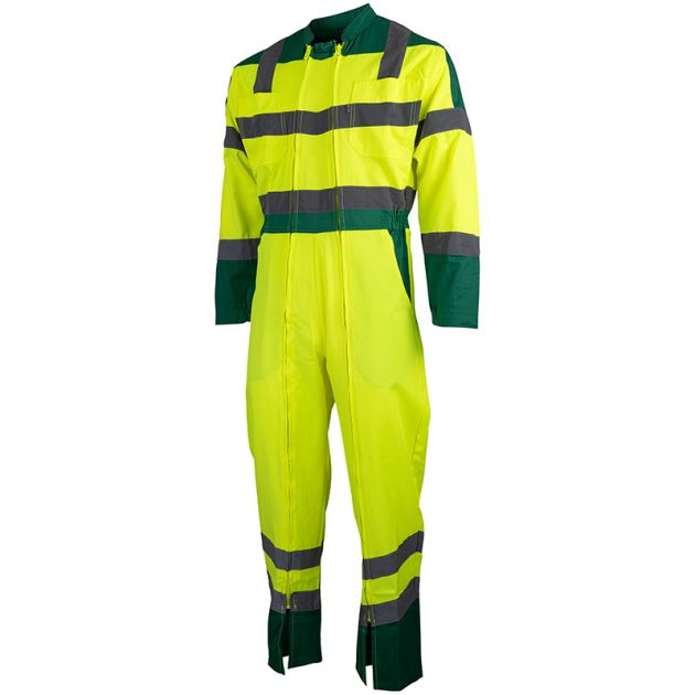 Combinaison 2 zips bicolore jaune