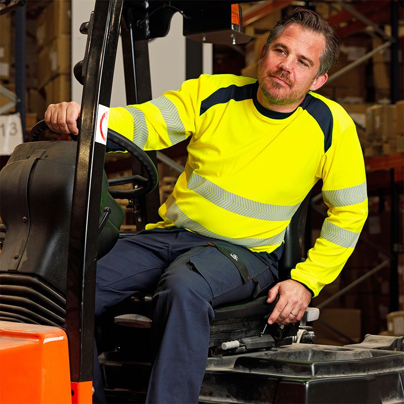 T-shirt longues manches HV jaune