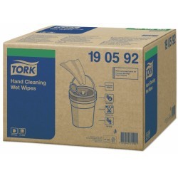 Lingettes Imprégnées blanches Tork - boîte de 58 lingettes