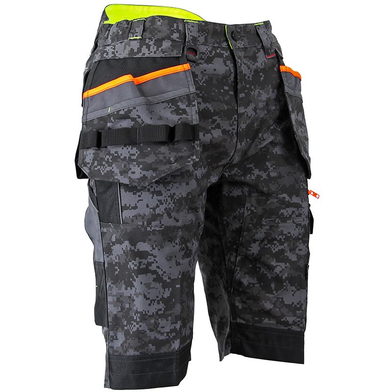 Bermuda poches volantes amovibles gris