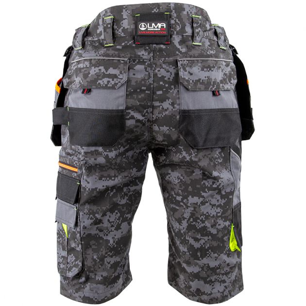 Bermuda poches volantes amovibles gris