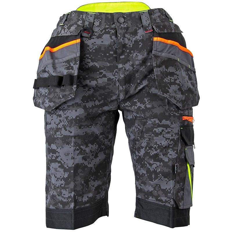 Bermuda poches volantes amovibles gris