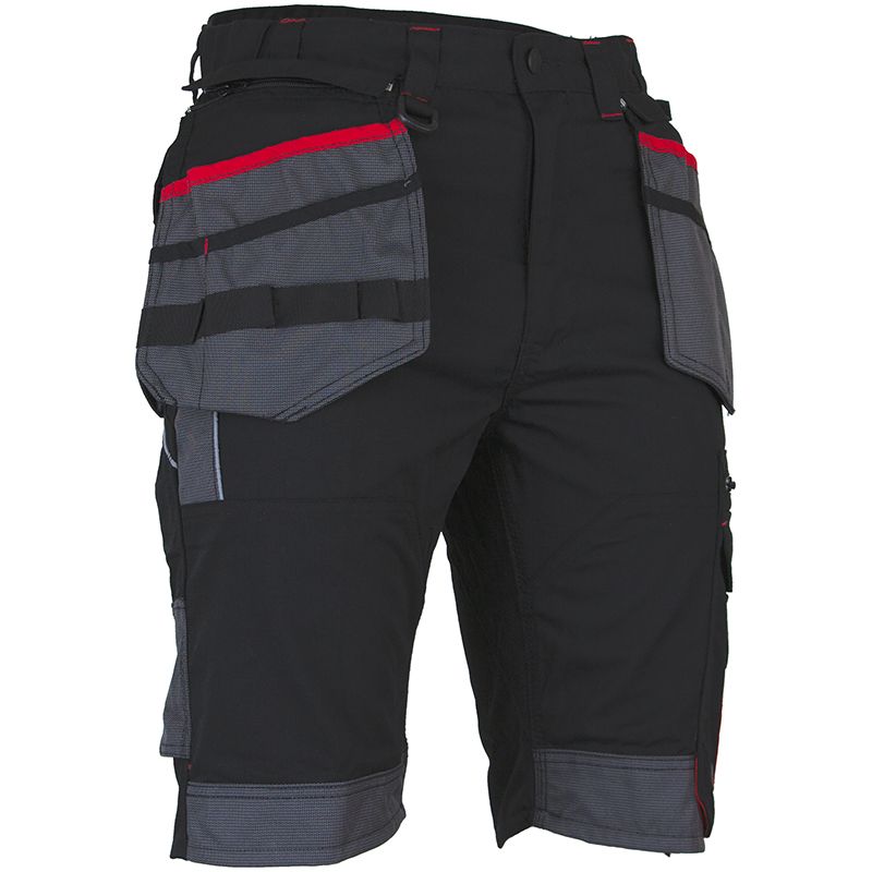 Bermuda poches volantes amovibles noir