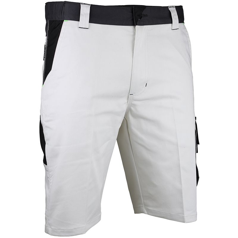 Bermuda bicolore blanc